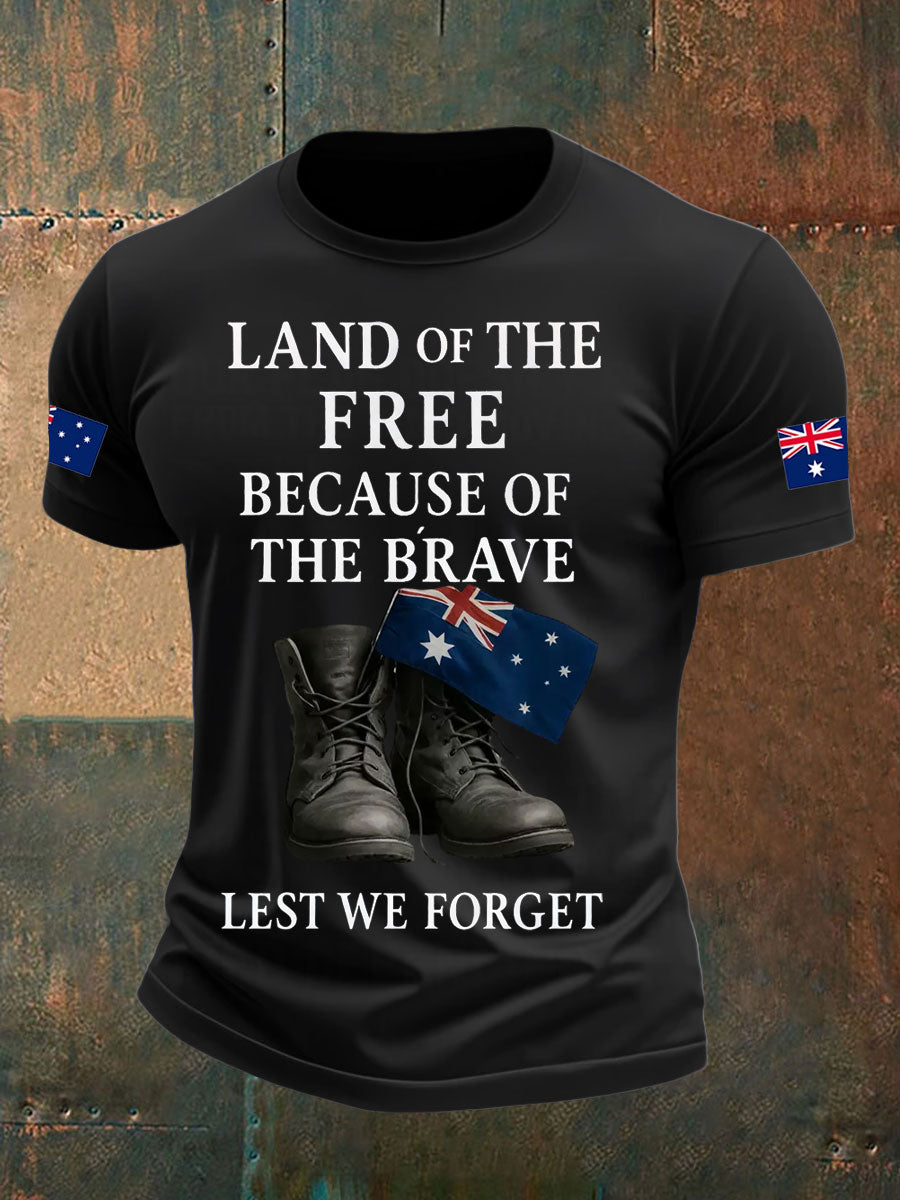 Men's Australia Veteran imitation cotton short-sleeved T-shirt