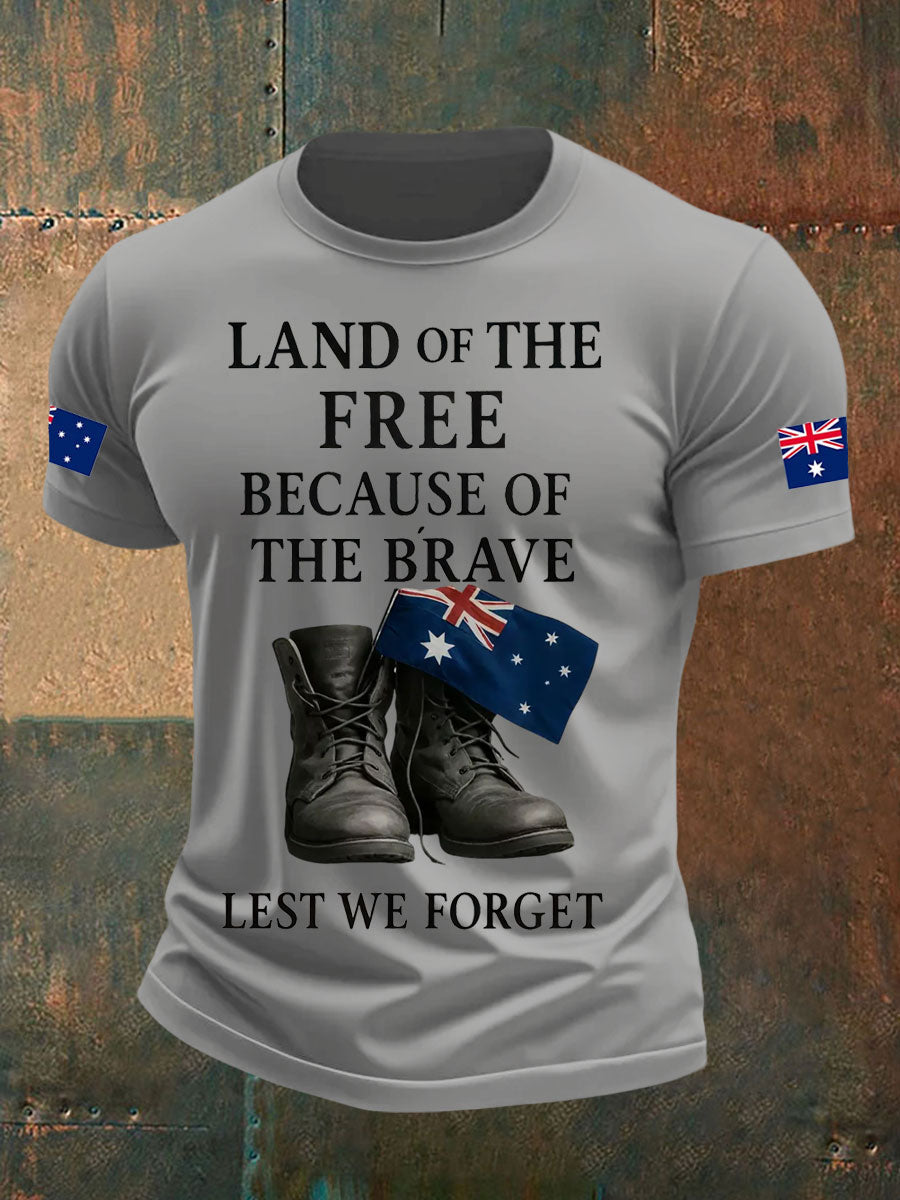 Men's Australia Veteran imitation cotton short-sleeved T-shirt