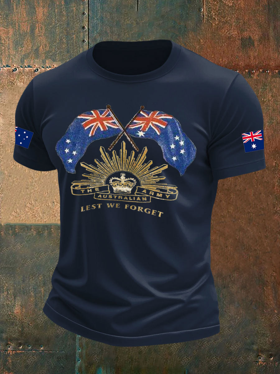 Men's Australia Veteran imitation cotton short-sleeved T-shirt