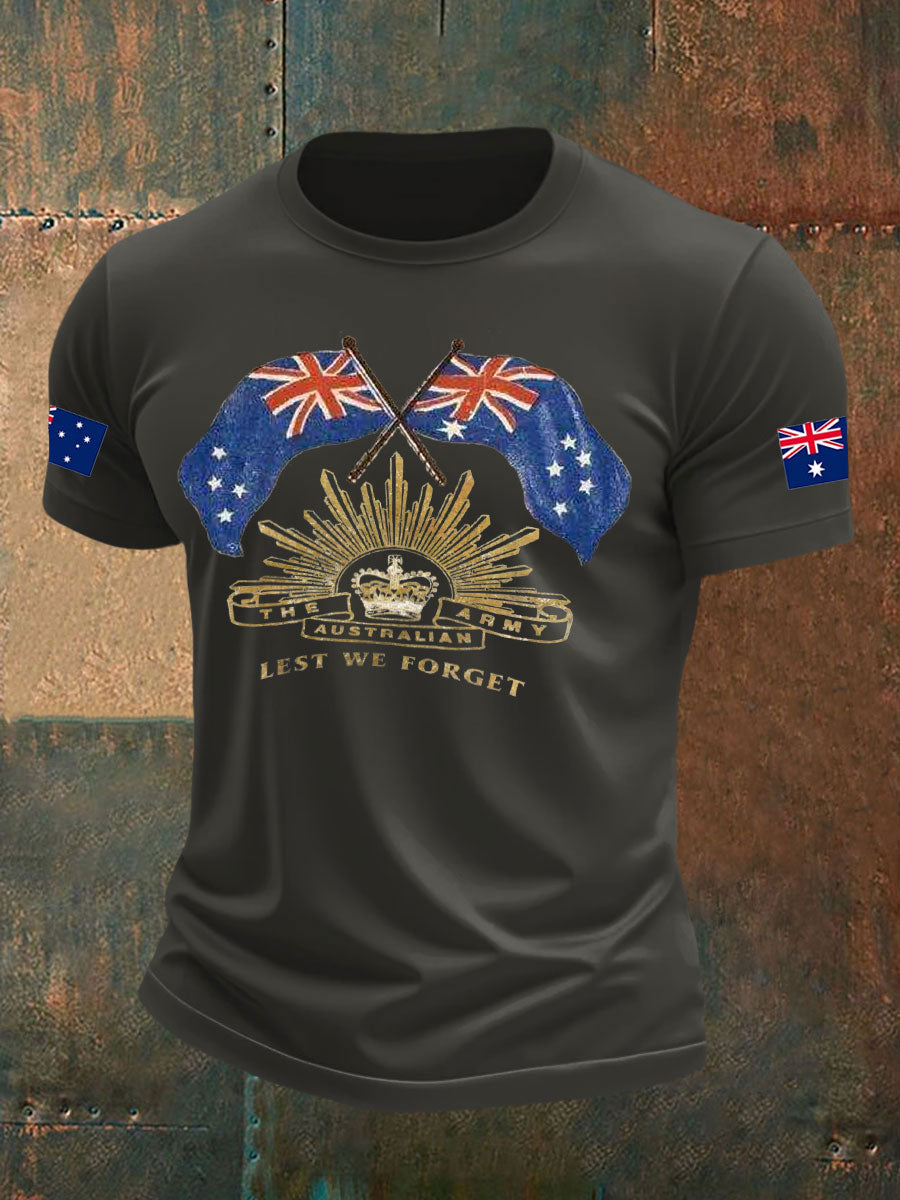 Men's Australia Veteran imitation cotton short-sleeved T-shirt