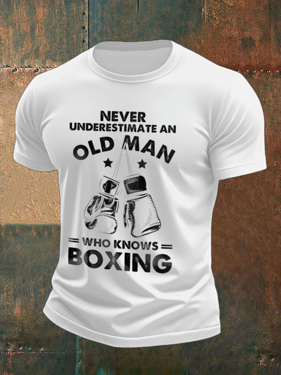 Men's AU Flag Boxing Lover Printed T-shirt