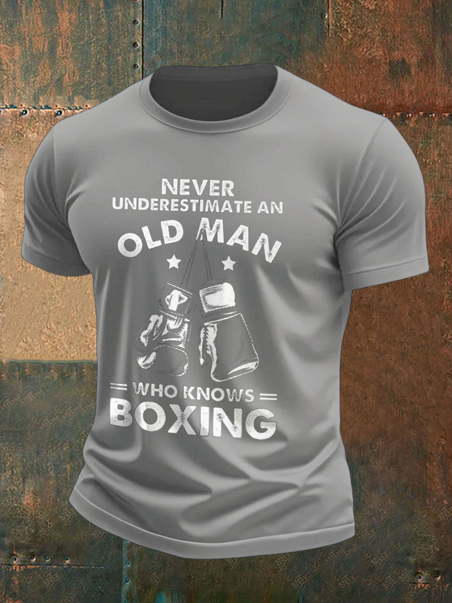 Men's AU Flag Boxing Lover Printed T-shirt