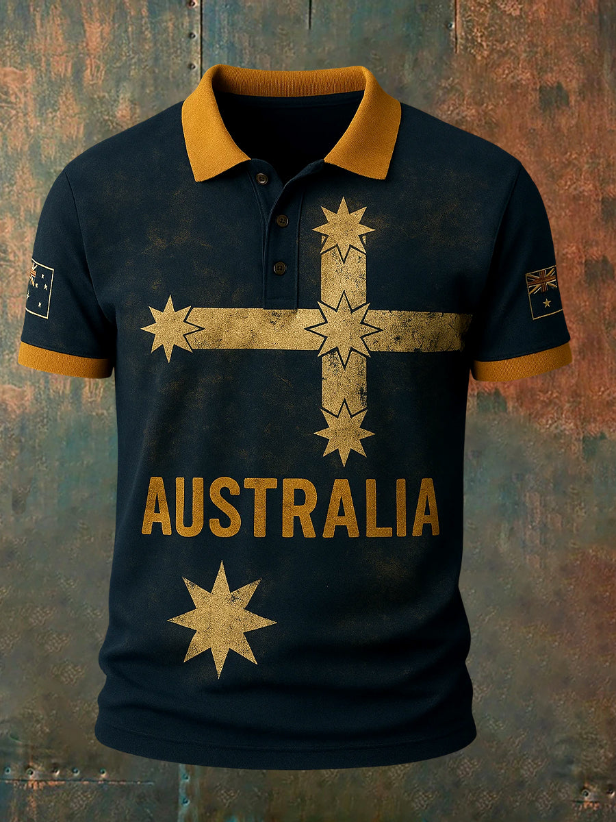 Men's Vintage Australian Casual Polo Shirt