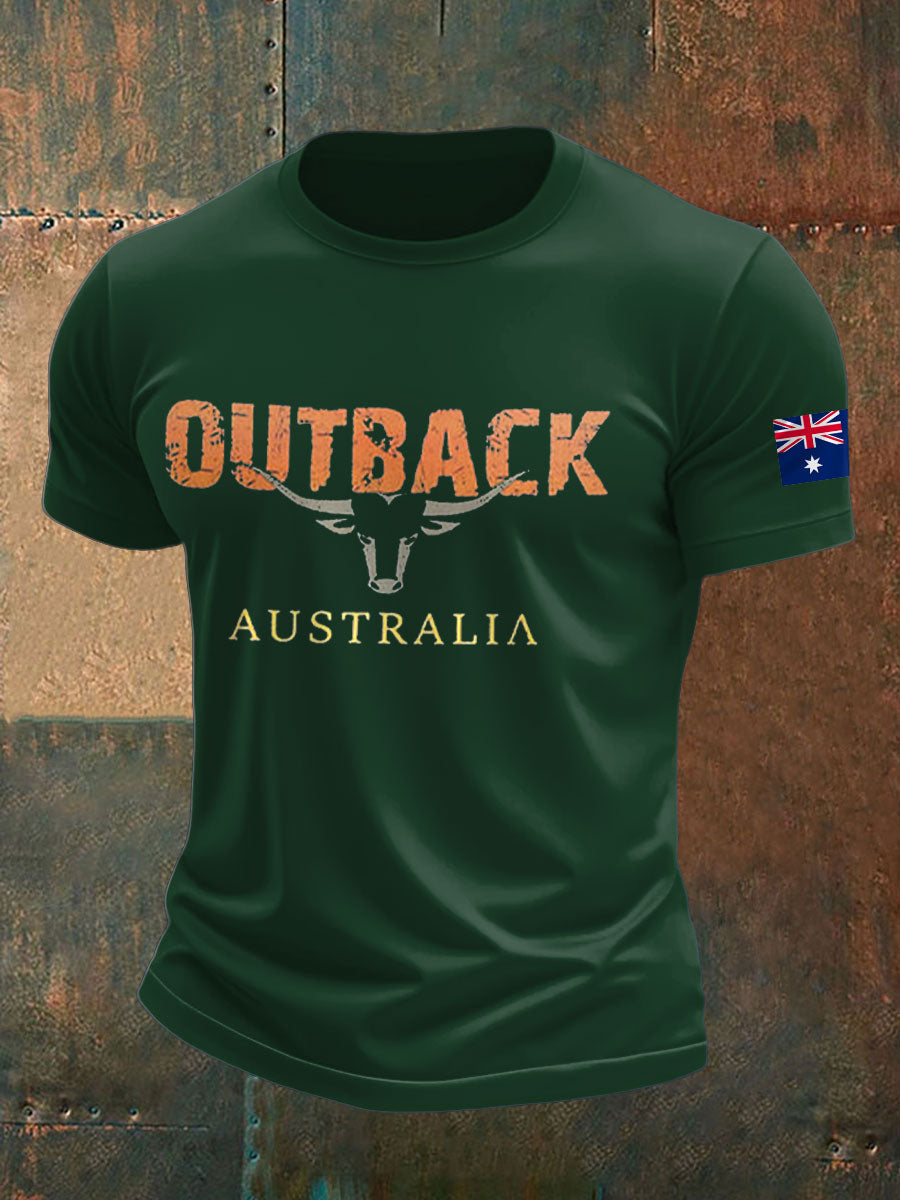 Men's AU Flag Outback Printed T-shirt