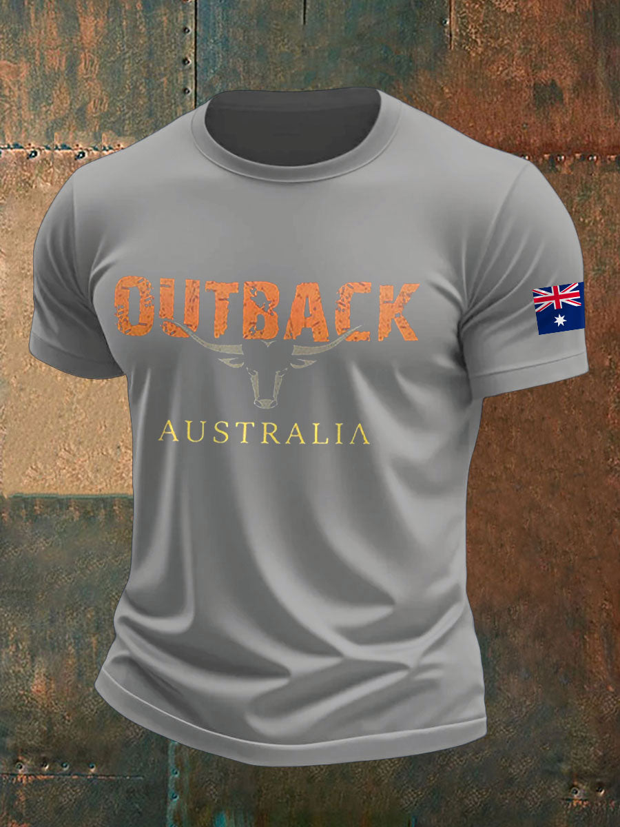 Men's AU Flag Outback Printed T-shirt