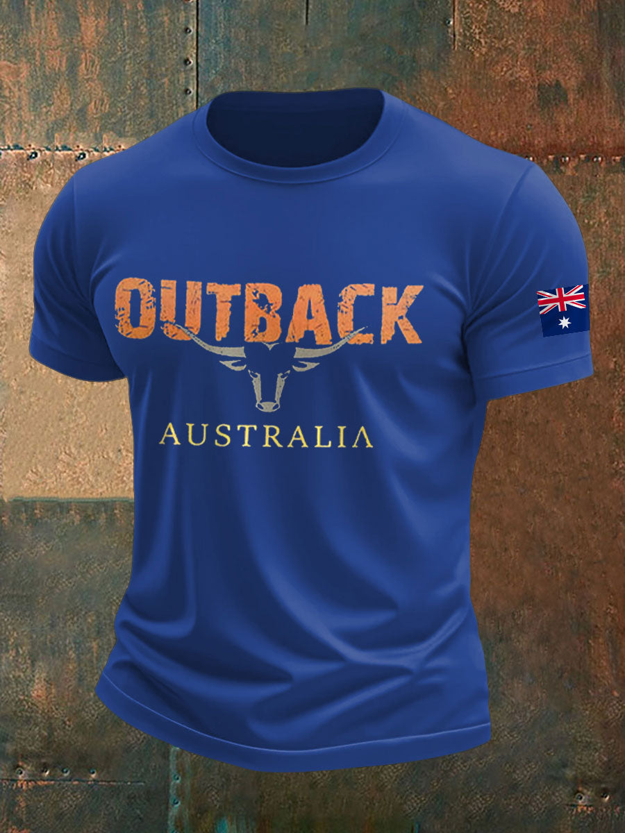 Men's AU Flag Outback Printed T-shirt