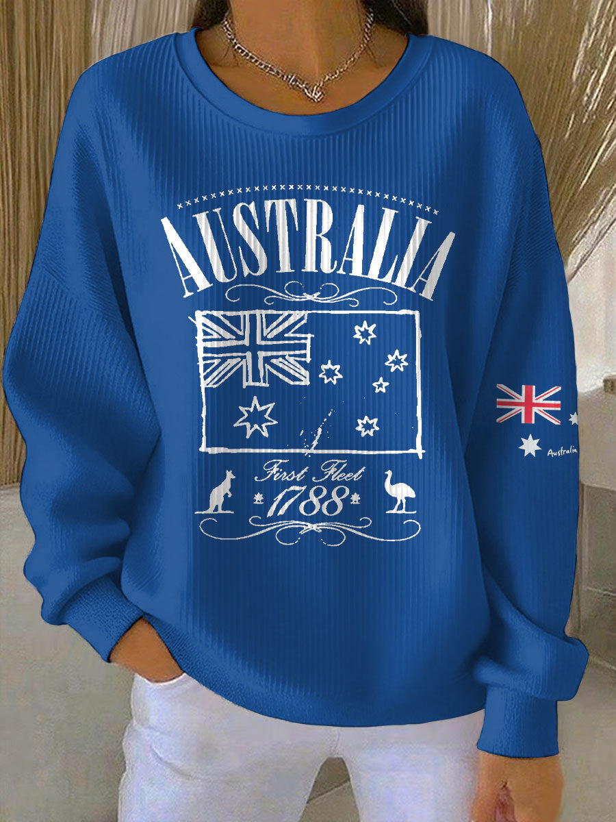 Women's AU Flag Art Printed Sweatshirt