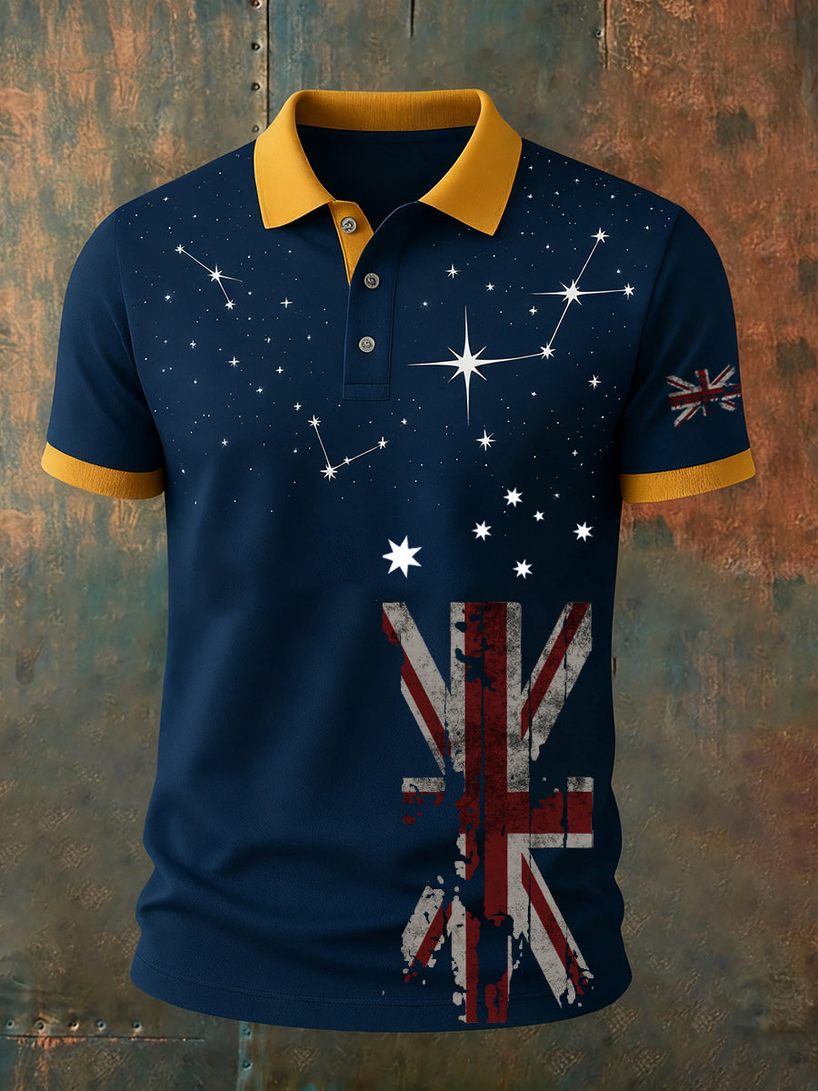 Men's Vintage Australian Holiday Smart Casual Polo Shirt
