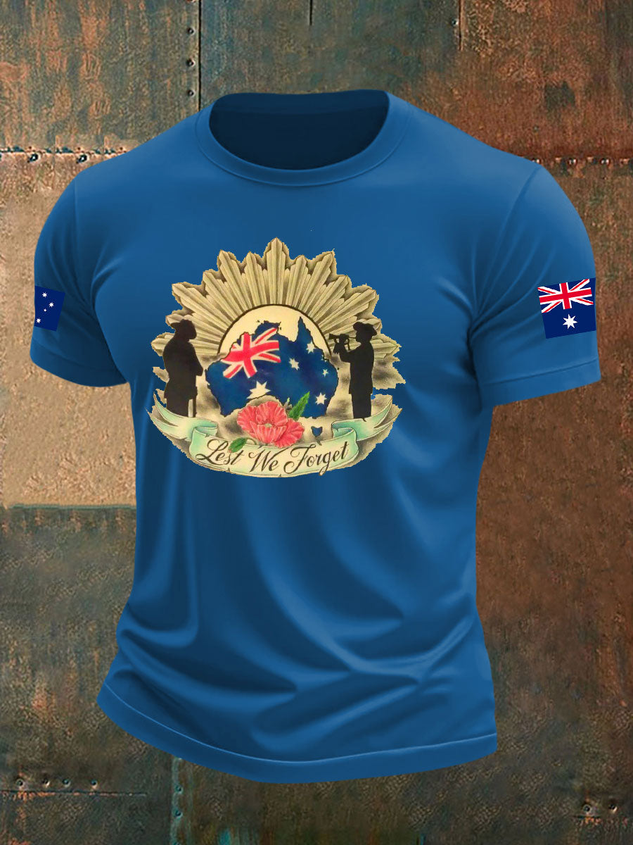 Men's Australia Veteran imitation cotton short-sleeved T-shirt