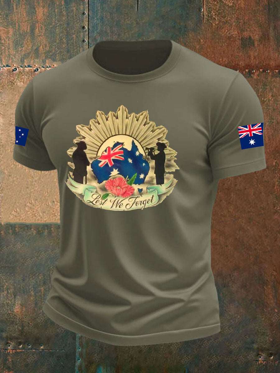 Men's Australia Veteran imitation cotton short-sleeved T-shirt