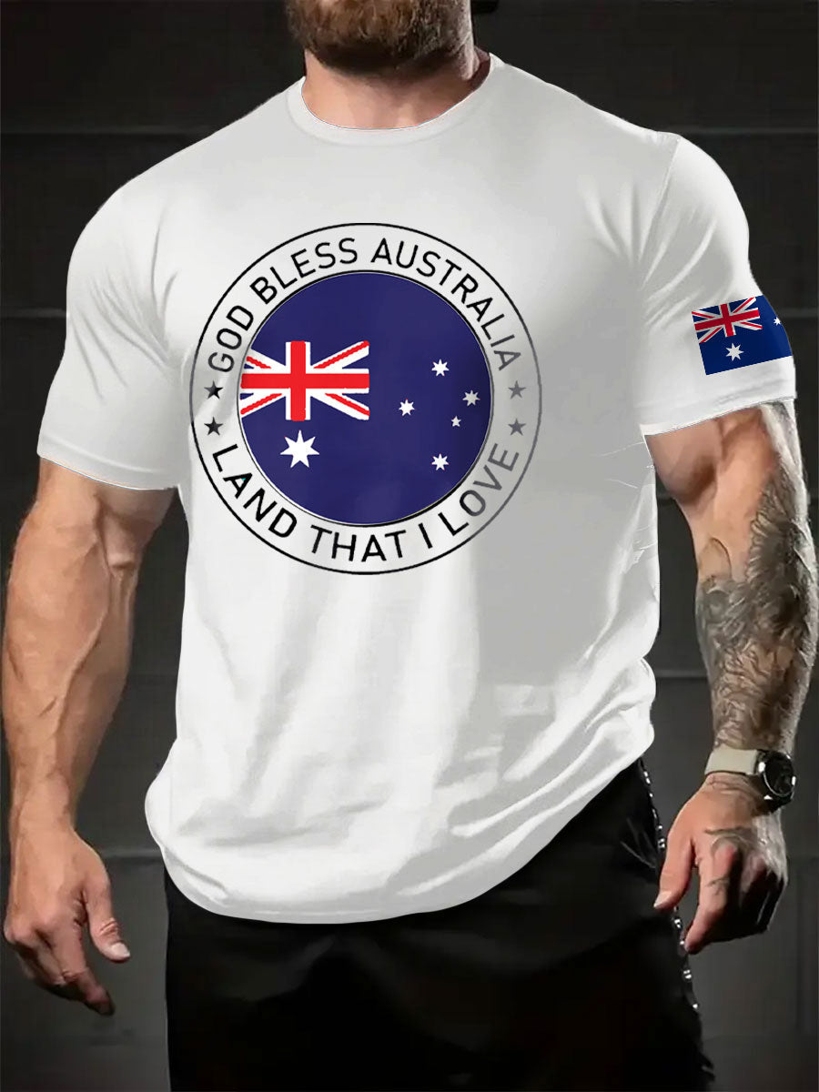 Men's AU Flag Printed T-shirt