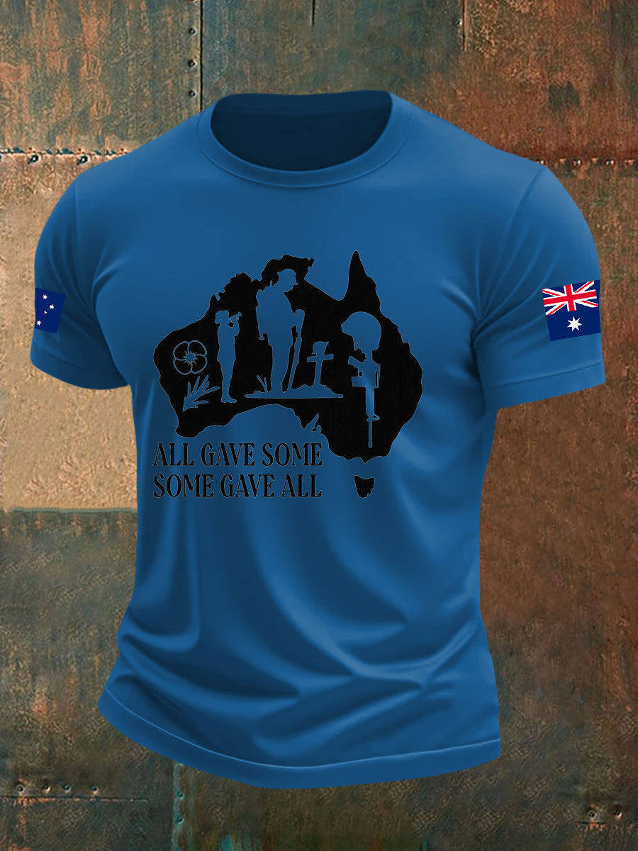 Men's Australia Veteran imitation cotton short-sleeved T-shirt