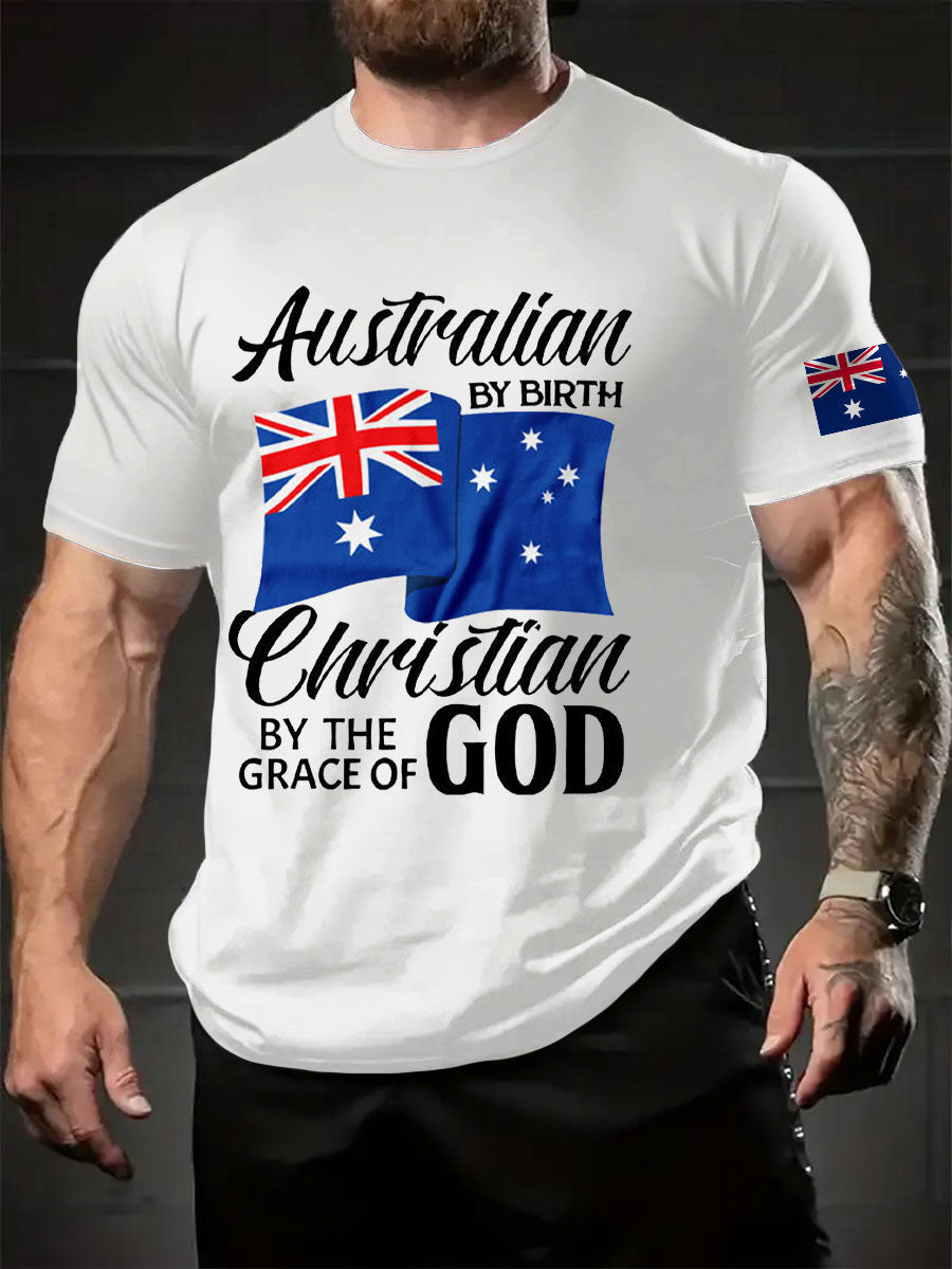 Men's AU Flag Printed T-shirt