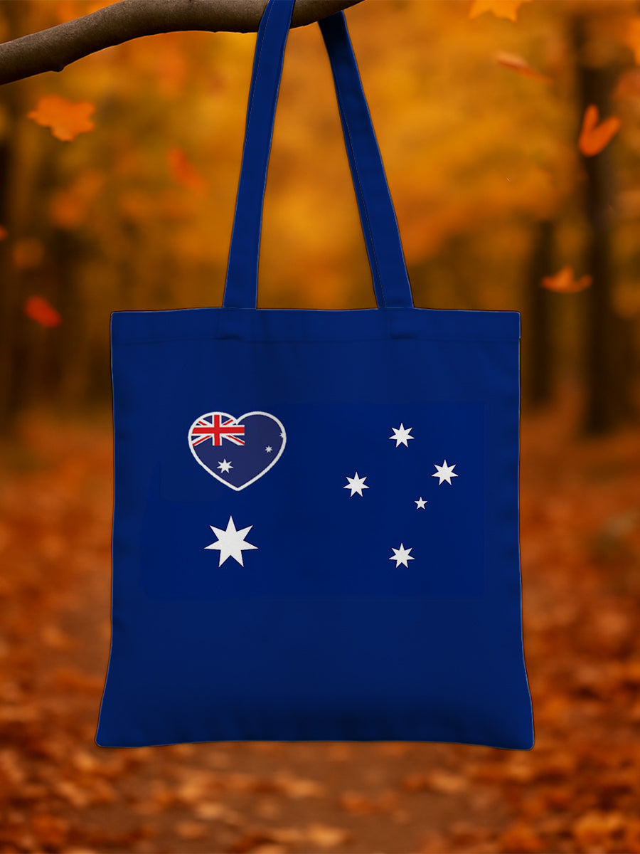 Retro Australian Flag Emblem Pure Cotton Canvas Bag
