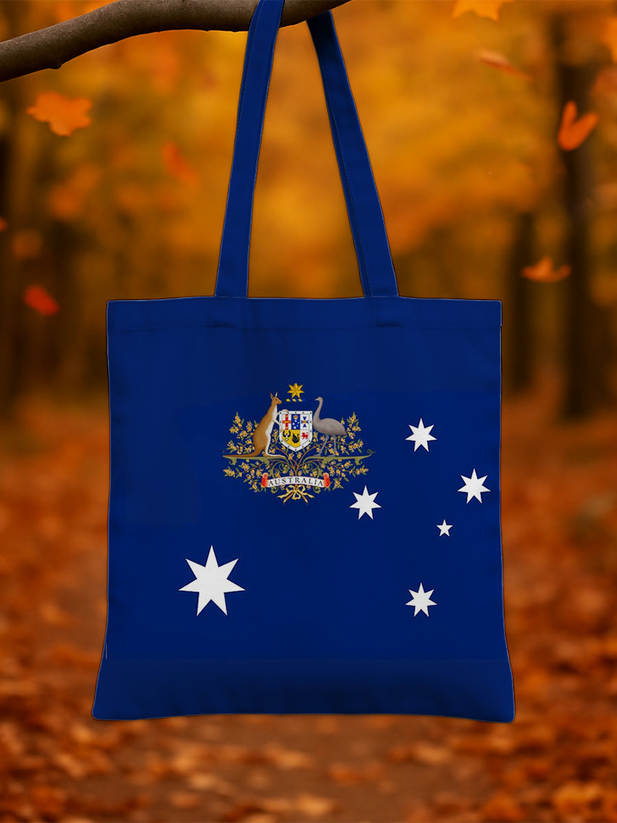 Retro Australian Flag Emblem Pure Cotton Canvas Bag
