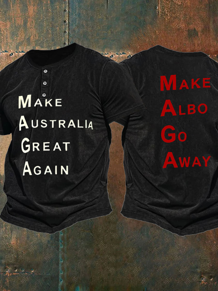 Men's Make Australia Great Again Printed short sleeve T-shirt