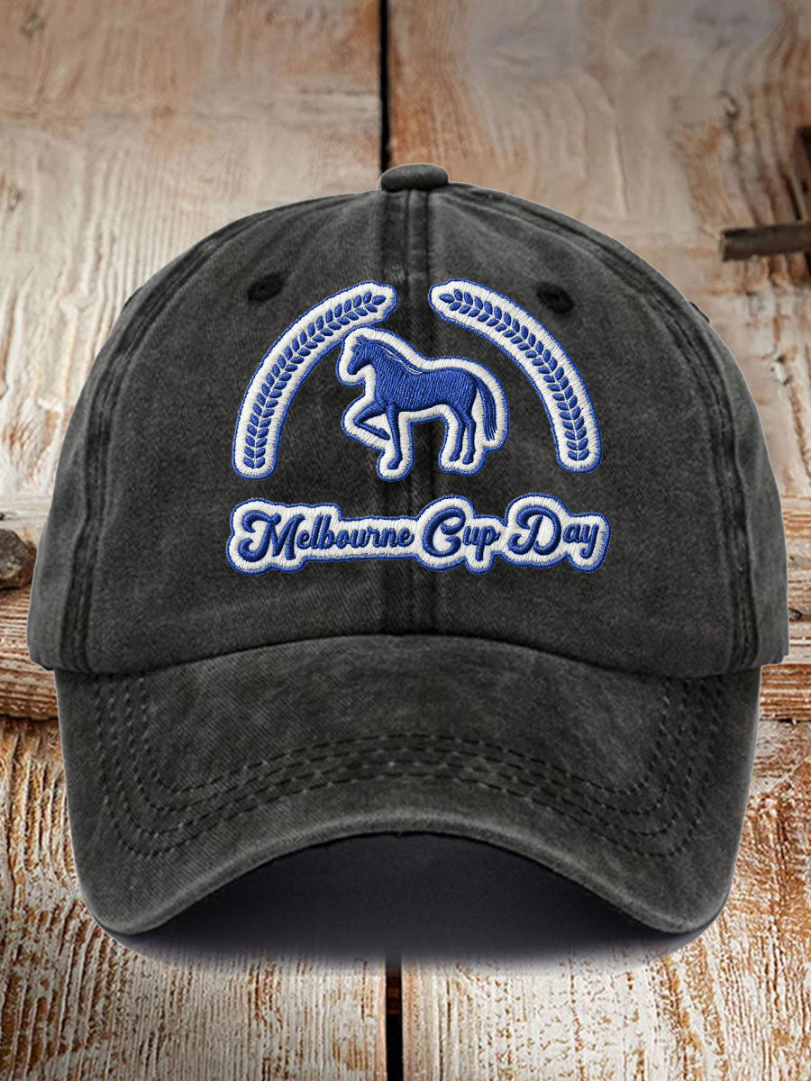 Unisex Melbourne Cup Day Horses Lover Printed Hat