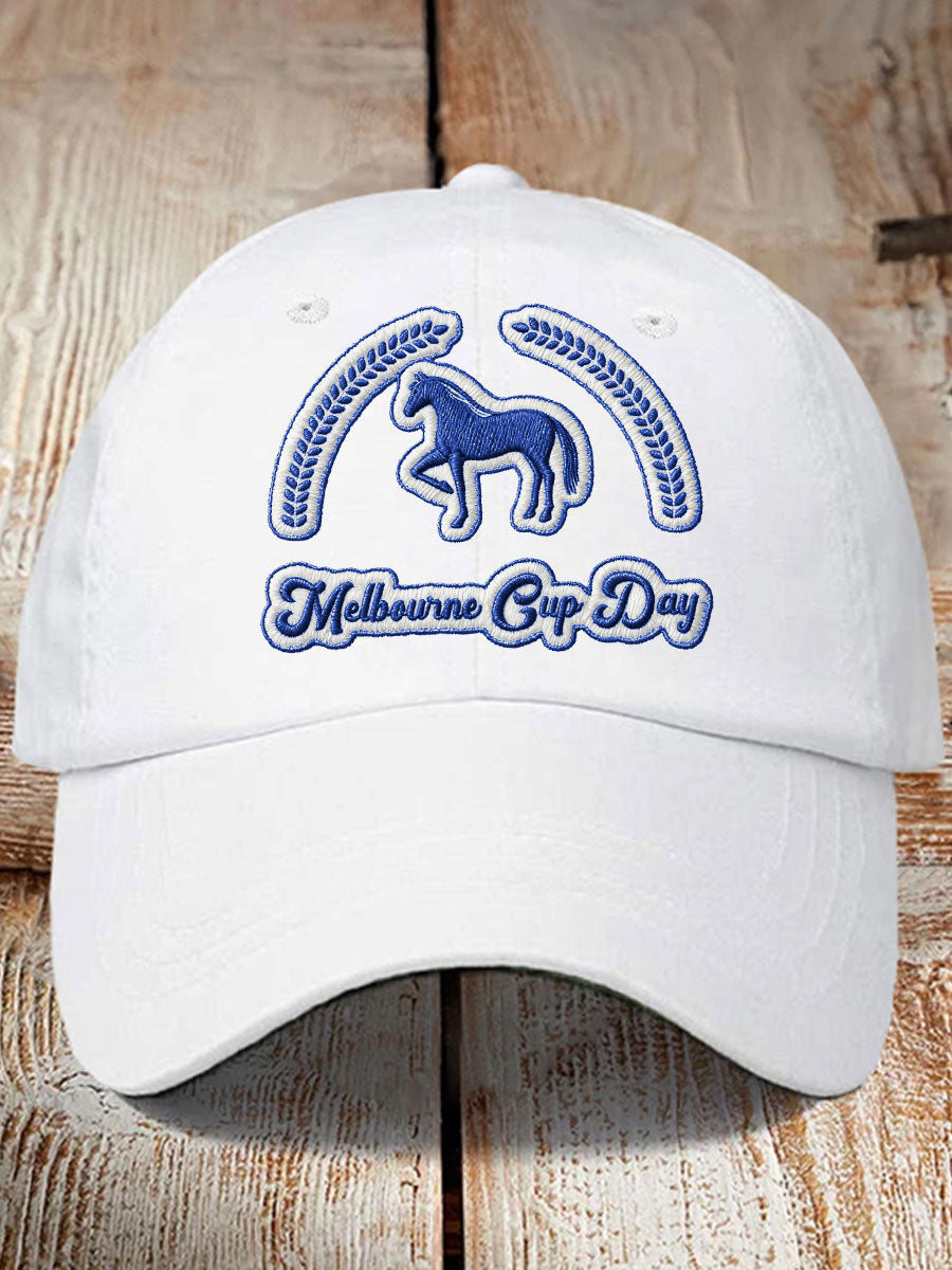 Unisex Melbourne Cup Day Horses Lover Printed Hat