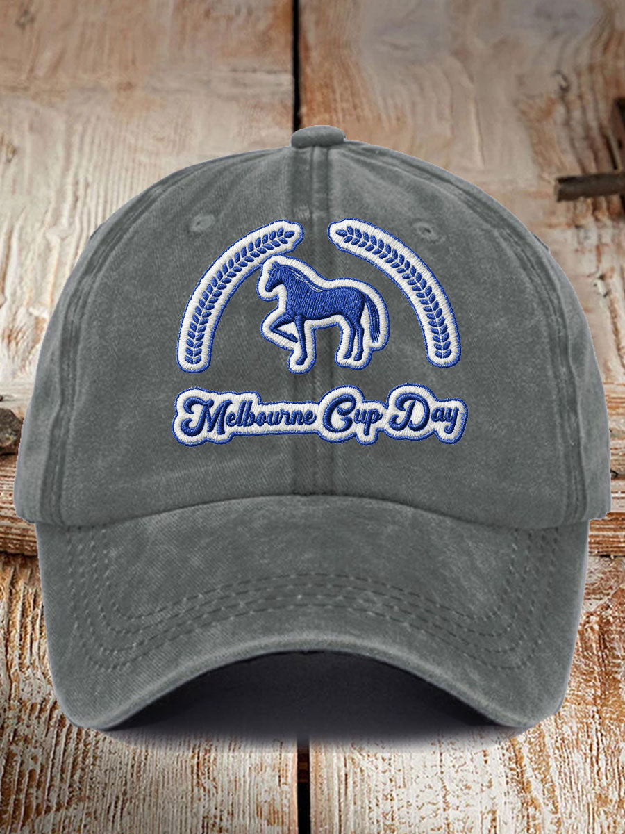 Unisex Melbourne Cup Day Horses Lover Printed Hat