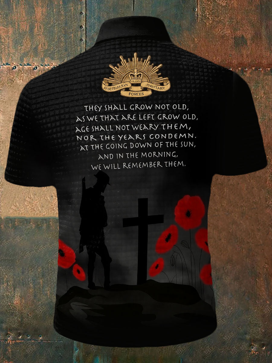 Men's Veteran Printed Casual Tops