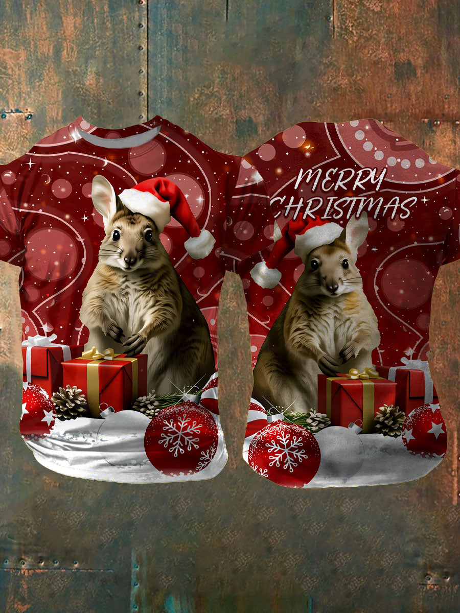 Men's AU Christmas Art Printed Tops