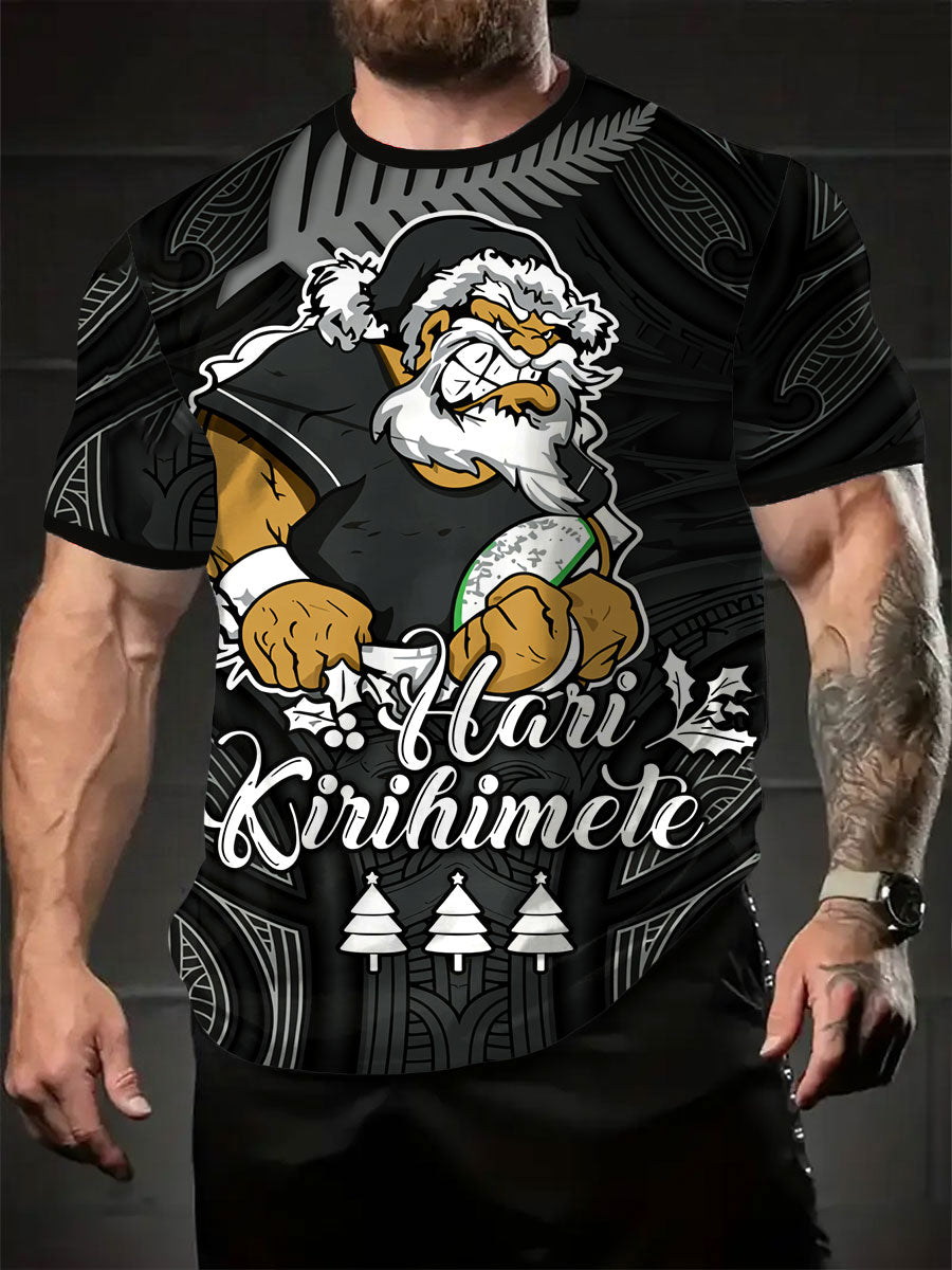 Men's New Zealand Christmas Printed T-shirt