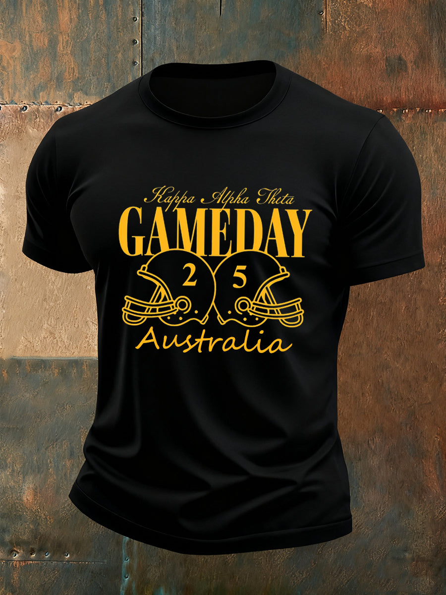 Men's Casual Rugby Crew Neck Short Sleeve