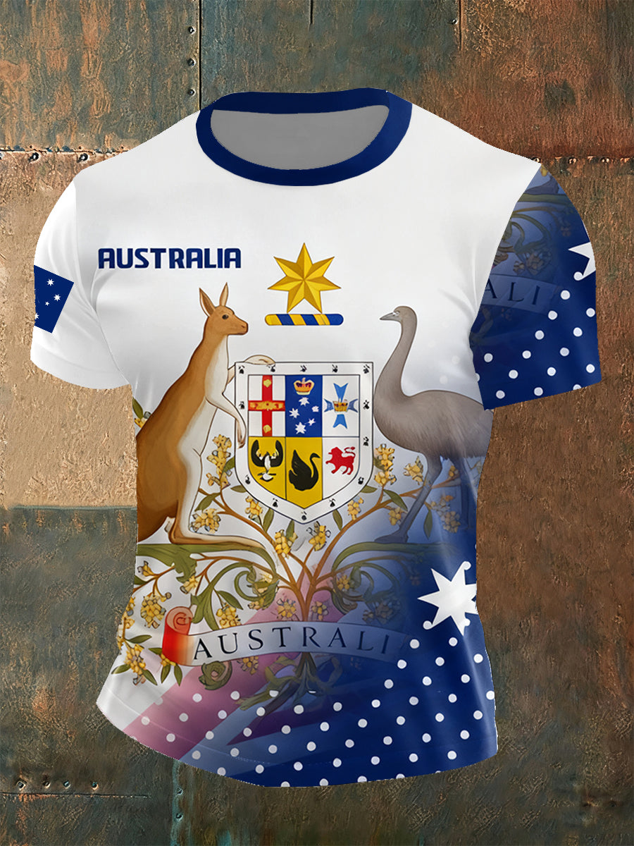 Men's Casual Loose-Fit Crew Neck Short Sleeve T-Shirt