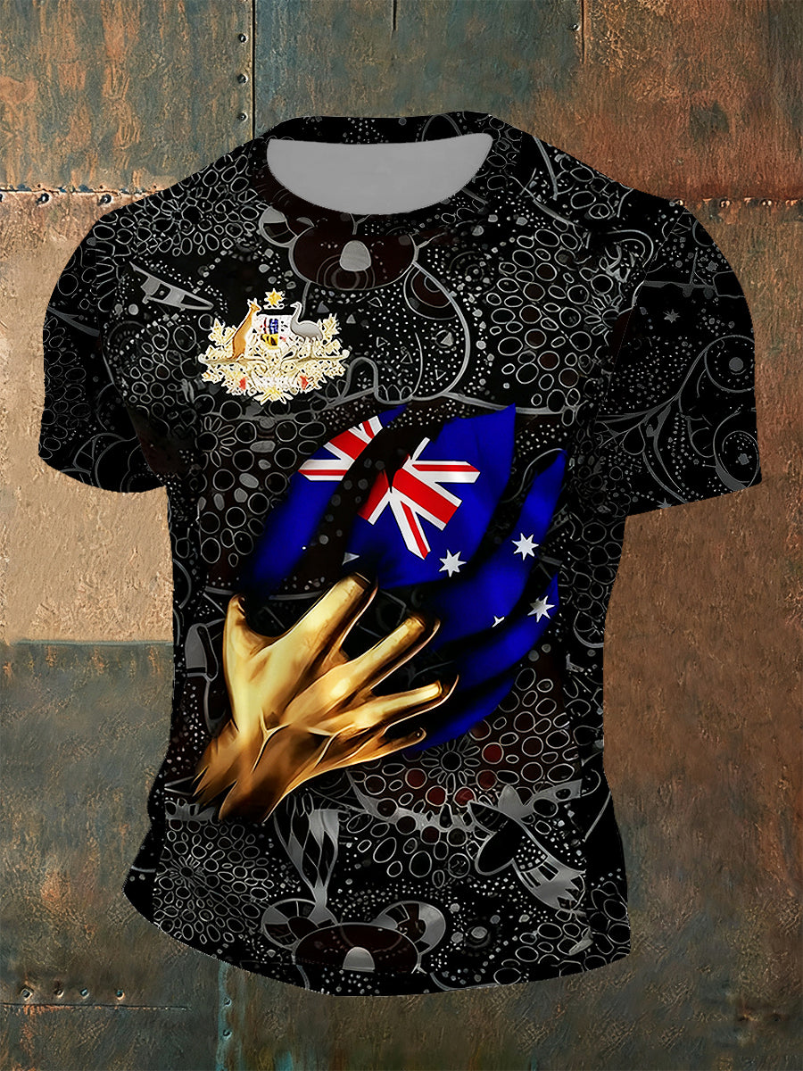 Men's Casual Loose-Fit Crew Neck Short Sleeve T-Shirt