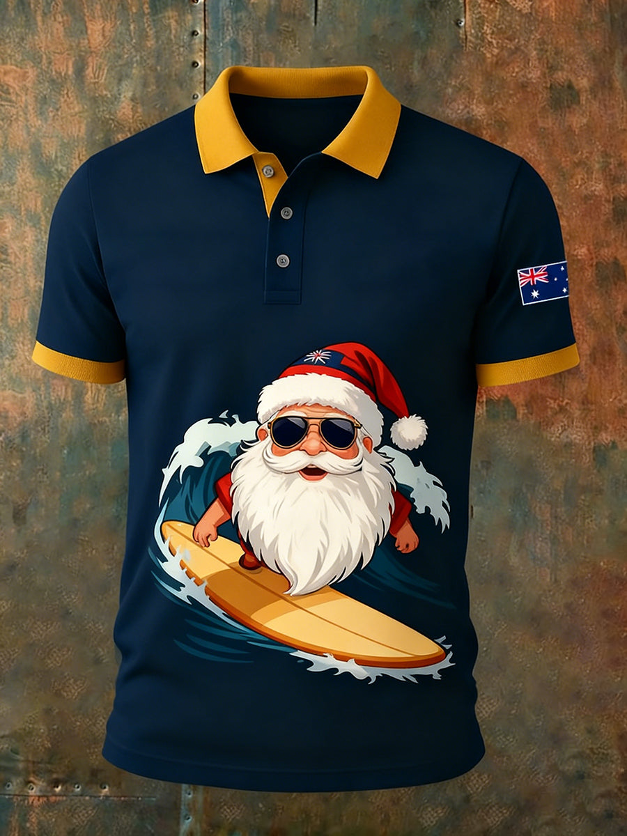 Men's Vintage Australian Holiday Smart Casual Polo Shirt