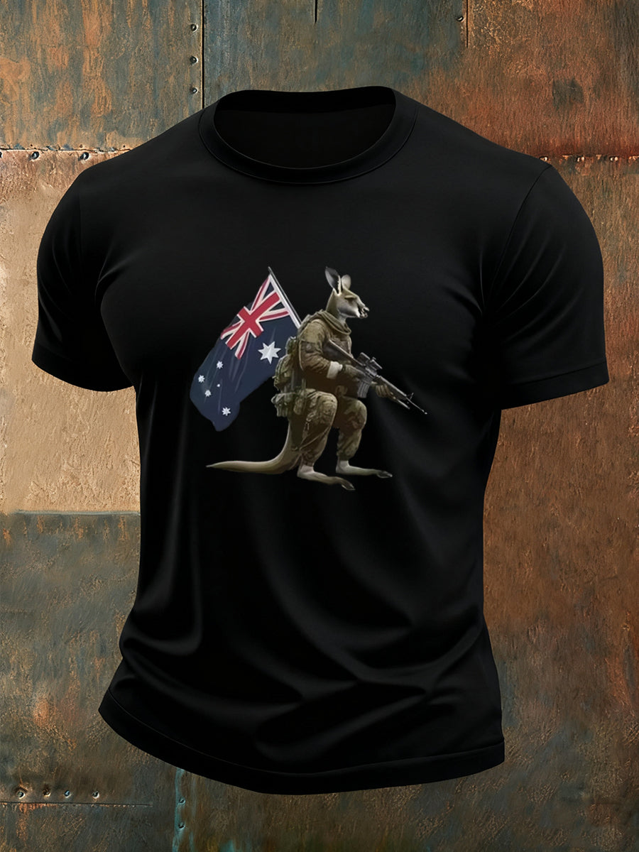 Men's Casual Loose-Fit Crew Neck Short Sleeve T-Shirt