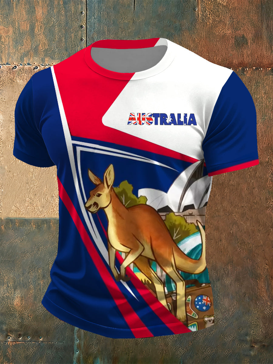 Men's Casual Loose-Fit Crew Neck Short Sleeve T-Shirt