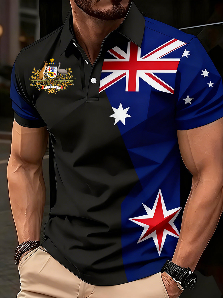 Men's Vintage Australian Holiday Smart Casual Polo Shirt