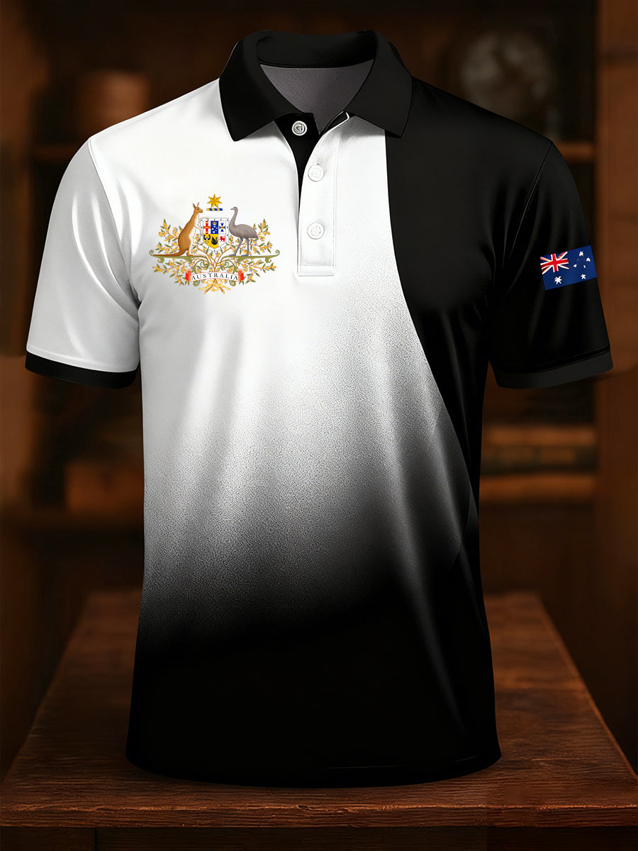 Men's Vintage Australian Holiday Smart Casual Polo Shirt