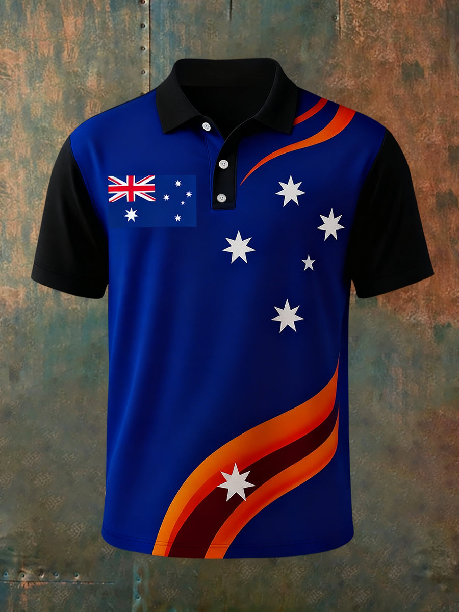 Men's Vintage Australian Holiday Smart Casual Polo Shirt