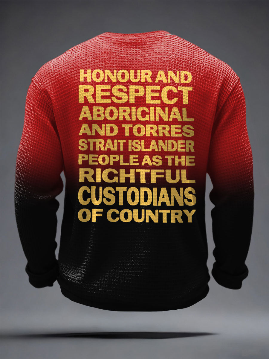 Men's AU Australia Day Printed Waffle Tops