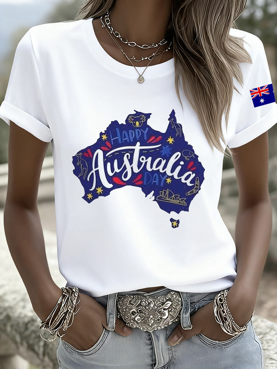 Women's Australia Day Printed T-Shirt