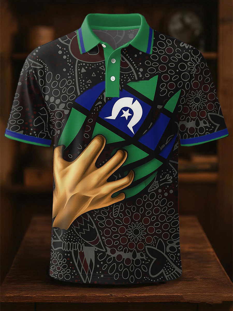 Men's Aussie Torres Strait Islands Proud Printed Casual Tops