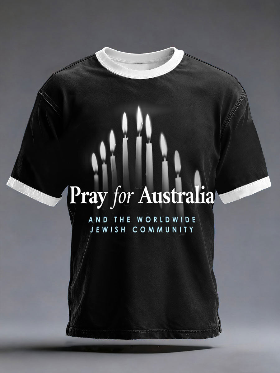 Men's 'Pray For Australia and the worldwide Jewish community' T-shirts