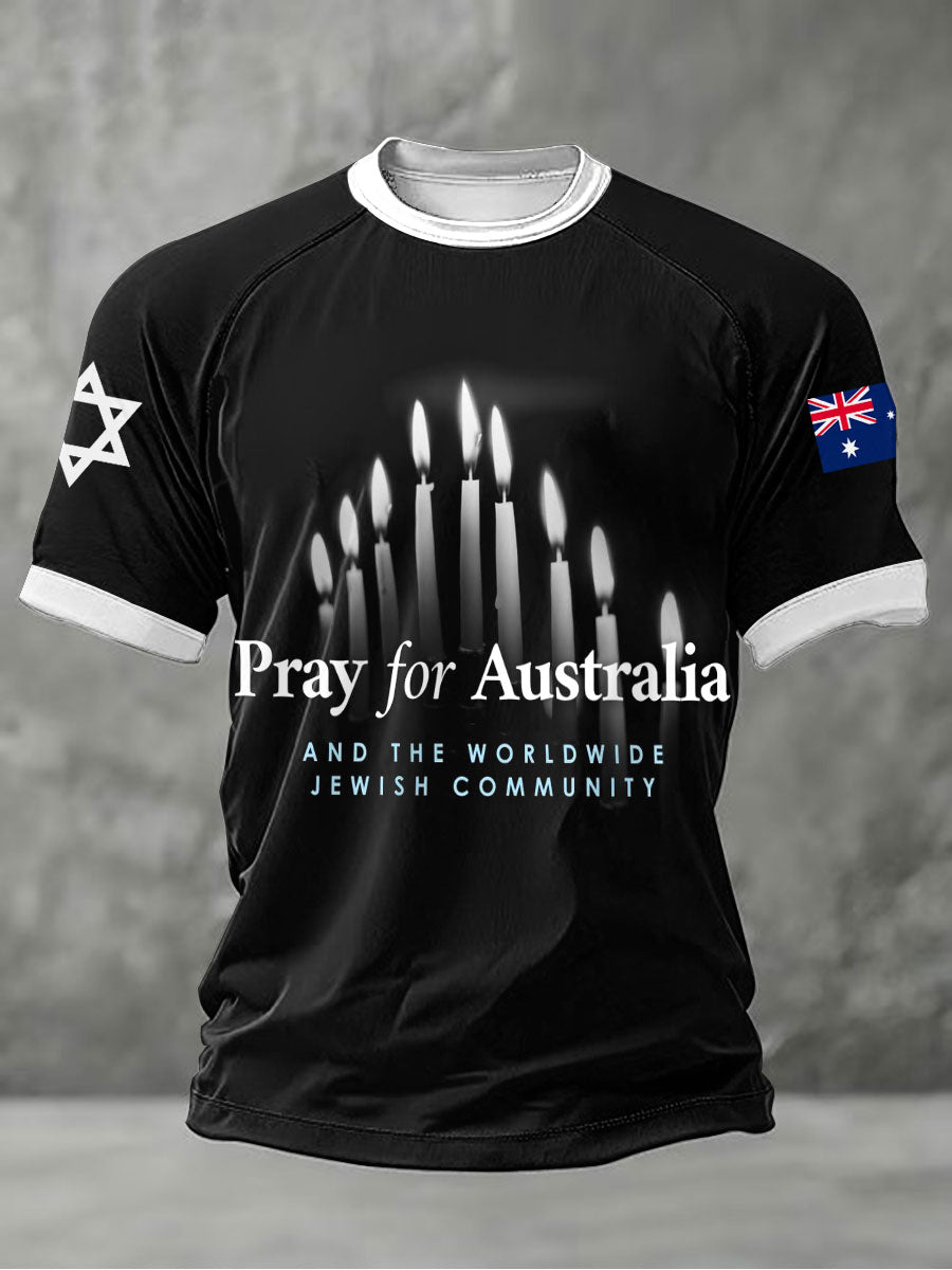 Men's 'Pray For Australia and the worldwide Jewish community' T-shirts