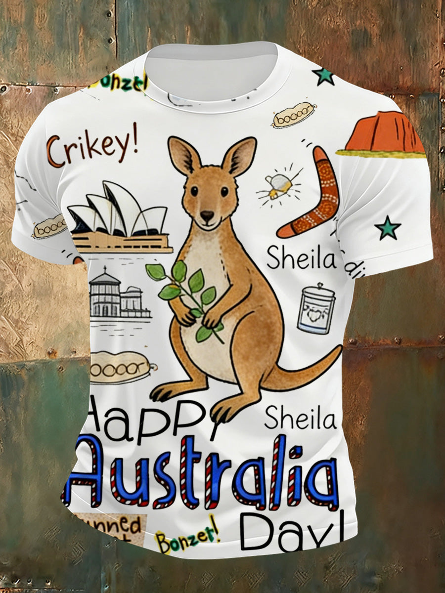 Men's Australia Day Printed T-Shirt