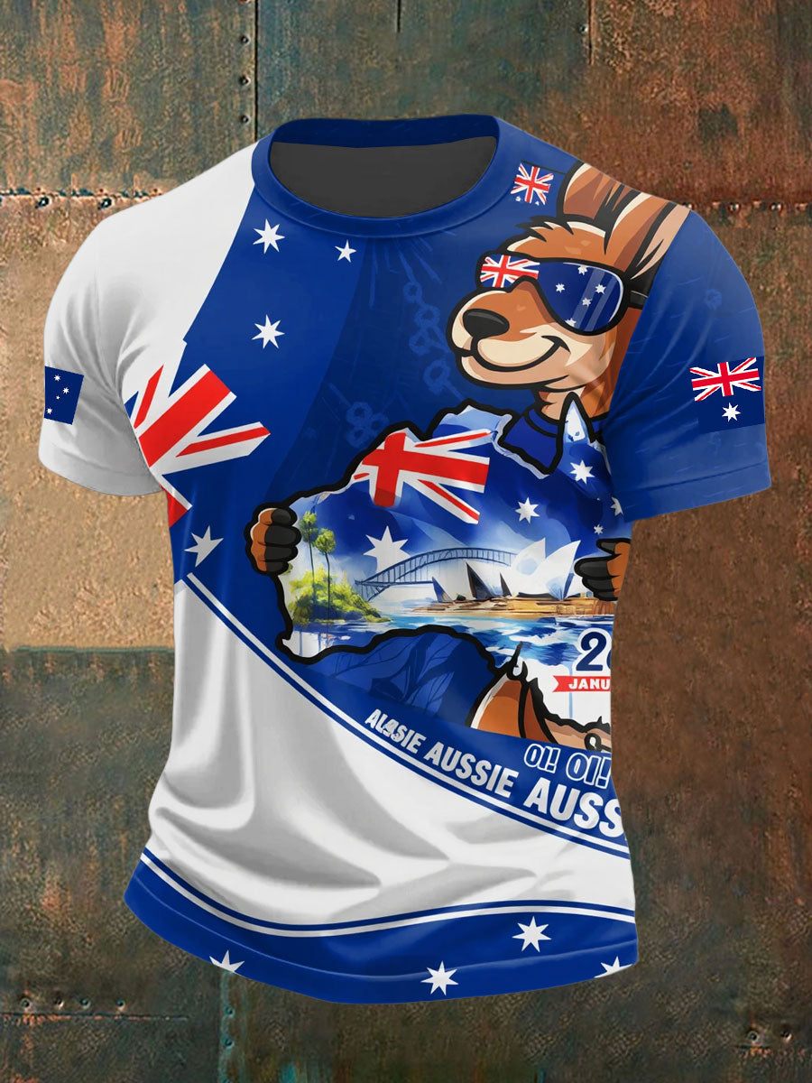 Men's Happy Australia Day short sleeves t-shirt