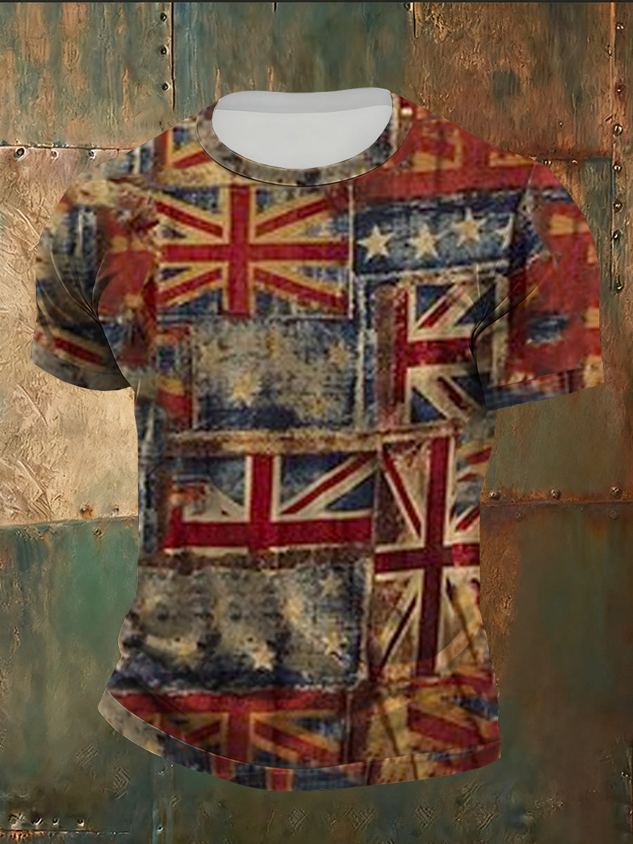 Men's Australian Vintage Distressed T-Shirt