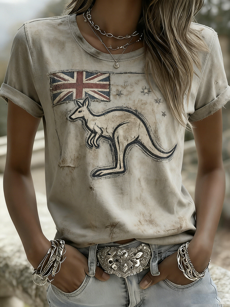 Women's Vintage Australian Holiday Casual Comfortable T-shirt