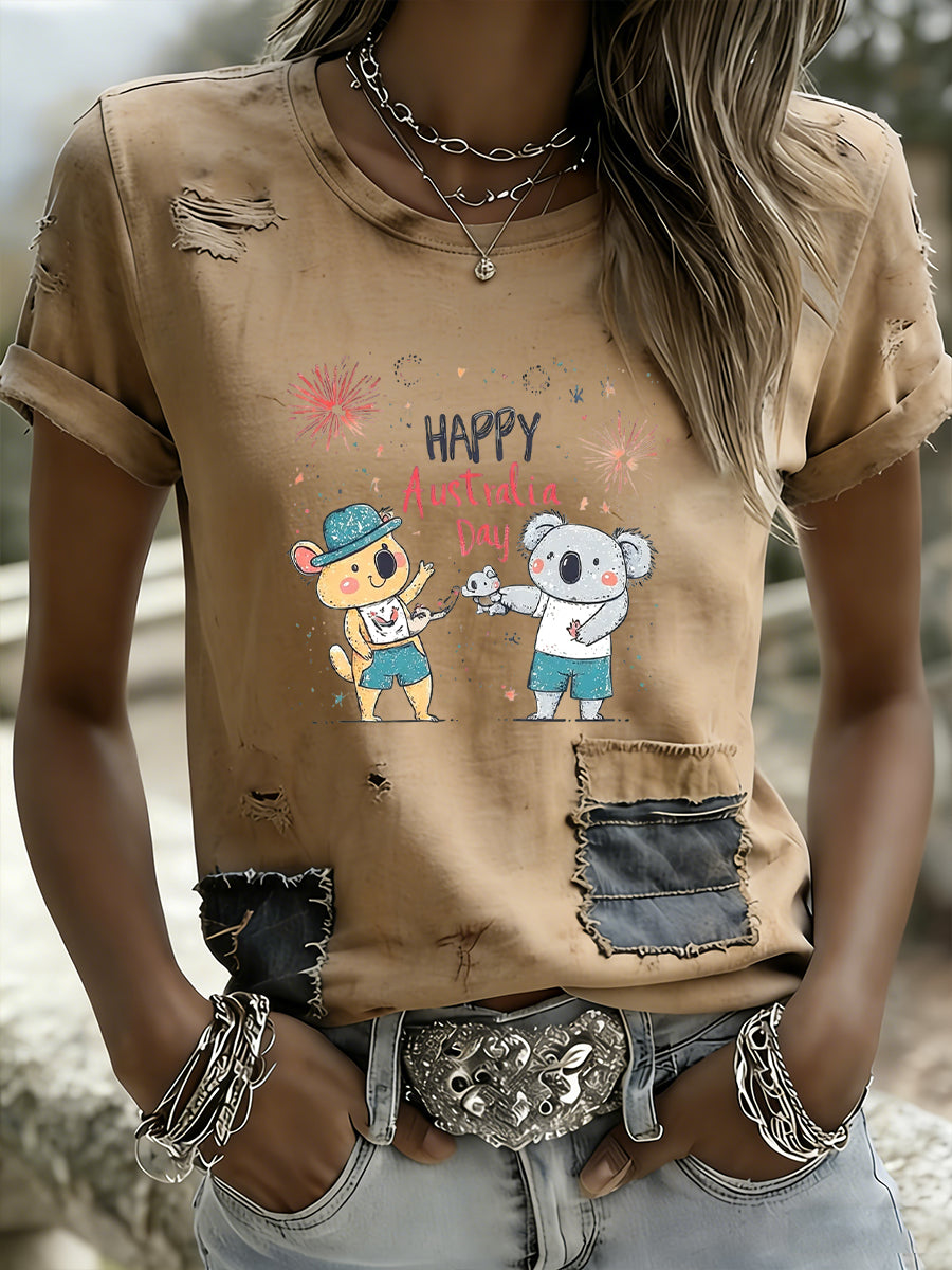 Women's Vintage Australian Holiday Casual Comfortable T-shirt