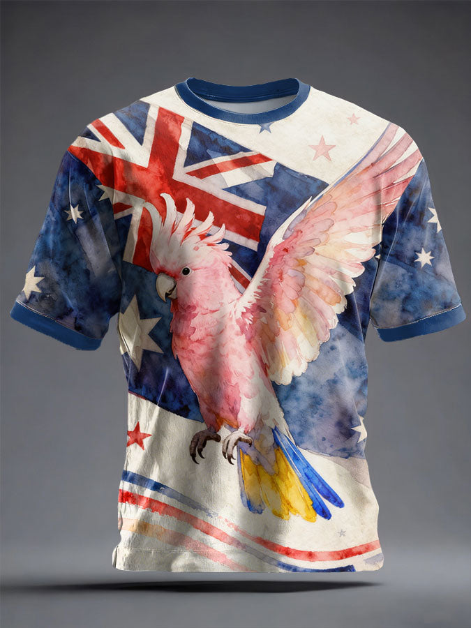 Unisex Pink Cockatoo Aussie Proud Printed T-shirt