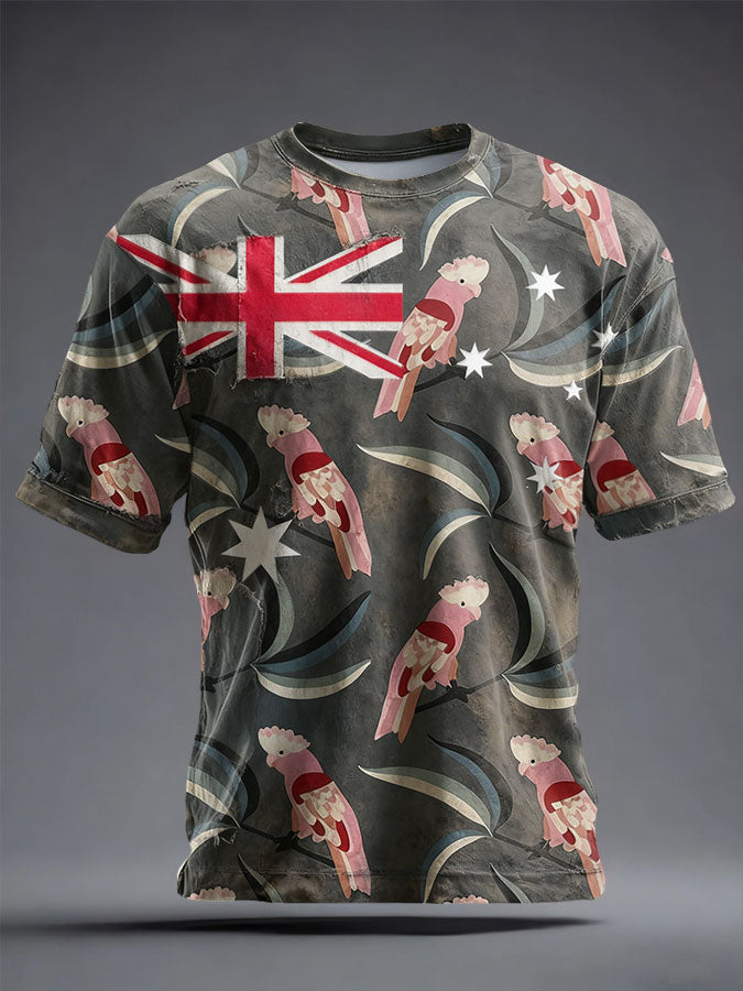 Unisex Pink Cockatoo Aussie Proud Printed T-shirt