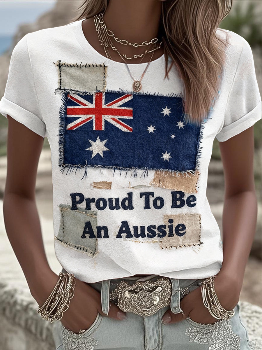 Women's Proud To Be An Aussie Printed T-shirt