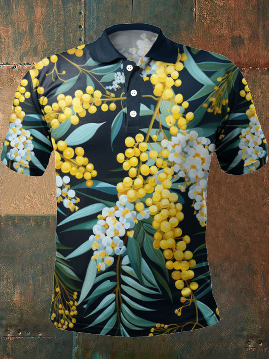 Men's Australian Golden Wattle Printed polo shirt