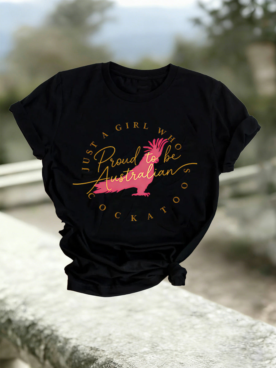 Women's Australian Cockatoo Print T-Shirt